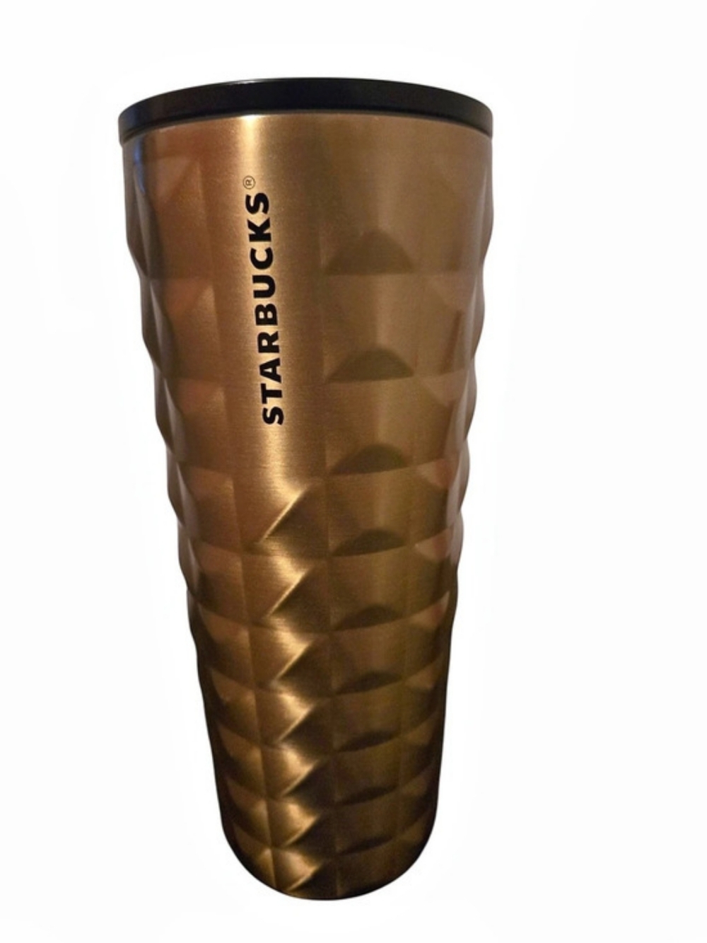 Starbucks Bronze Geometric Insulated Tumbler Brown